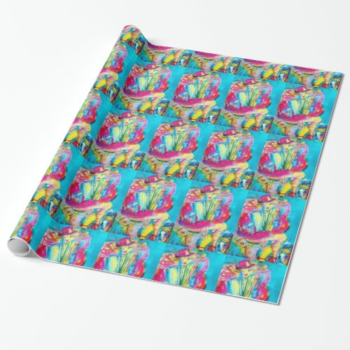 ACCORDION PLAYER IN THE NIGHT WRAPPING PAPER