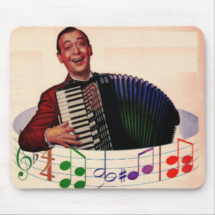 accordion player mouse pad