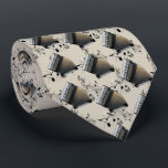 Accordion Player Music Necktie Gold Black White<br><div class="desc">Men's Accordion Neck tie - Tan background tiled with accordions and musical elements.  Nice gift for an accordion musician.  Original design.  There is a matching pair of accordion socks.

See the new accordion player necktie:
https://www.zazzle.com/wild_fun_accordion_necktie-256177197247888281</div>