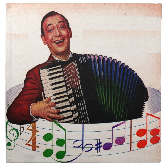 accordion player napkin (Front)