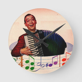 accordion player round clock