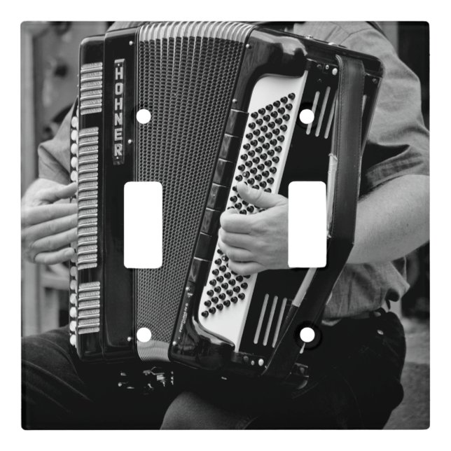 Accordion Player Squeezebox Fun Light Switch Cover (Front)