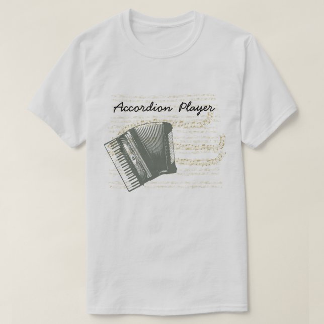Accordion Player T-Shirt (Design Front)