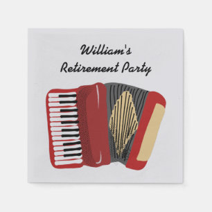 Accordion Players Polka Themed Party Napkins