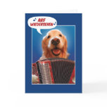 Accordion-Playing Golden Retriever Arf Wiedersehen Card Accordion-Playing Golden Retriever Arf Wiedersehen Card