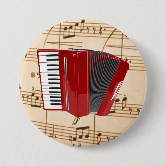 Accordion: Red Accordion  Button (Front)