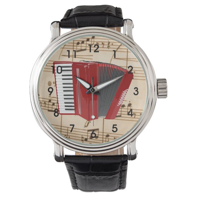Accordion: Red Accordion Watch (Front)