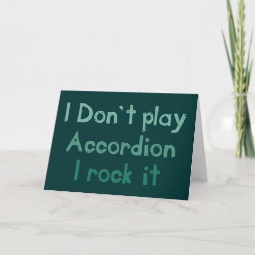 Accordion Rock It Greeting Card