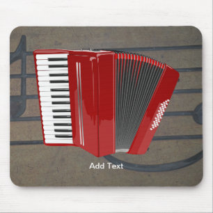 Accordion: The Red Accordion template Mouse Pad
