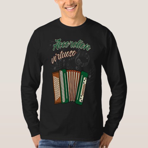 accordion virtuoso music instrument accordion play T_Shirt
