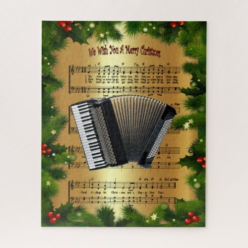 Accordion  We Wish You A Merry Christmas   Jigsaw Puzzle