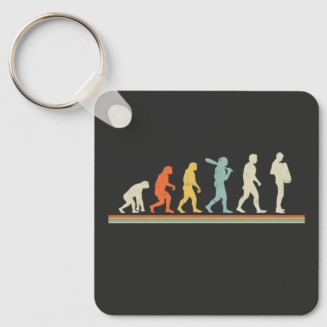 Accordionist Accordion Player Vintage Accordion Keychain (Front)