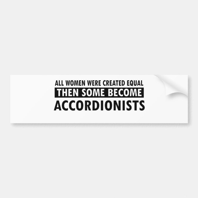 Accordionists music designs bumper sticker (Front)