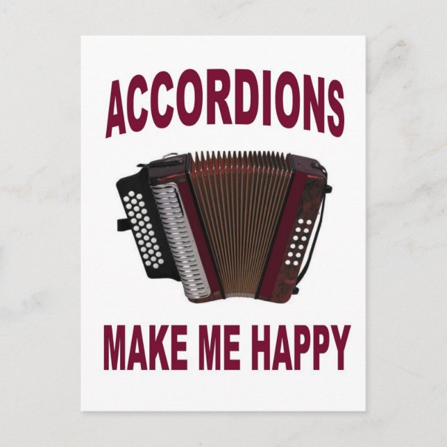 ACCORDIONS HAPPY.jpg Postcard (Front)