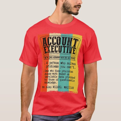 Account Executive Dictionary Definition Funny Vint T_Shirt