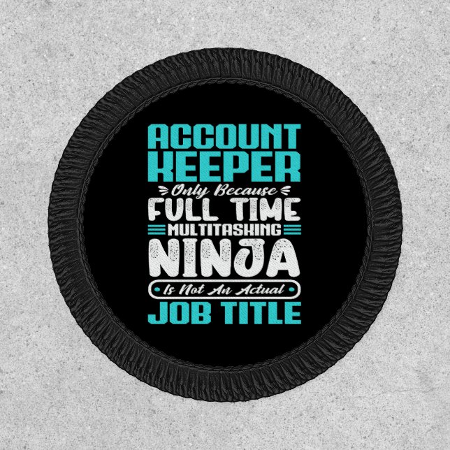 Account Keeper Job Title Profession Skills Patch (Front)