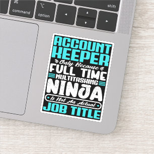 Account Keeper Job Title Profession Skills Sticker