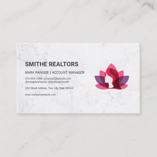 Account Manager  Finance  Lotus Woman Appointment Card