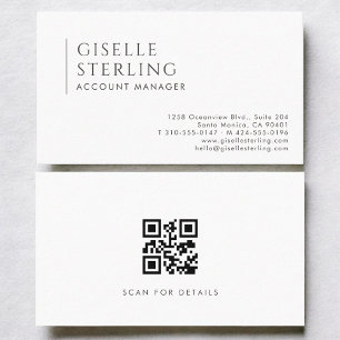 Account Manager Modern Professional QR Code Business Card