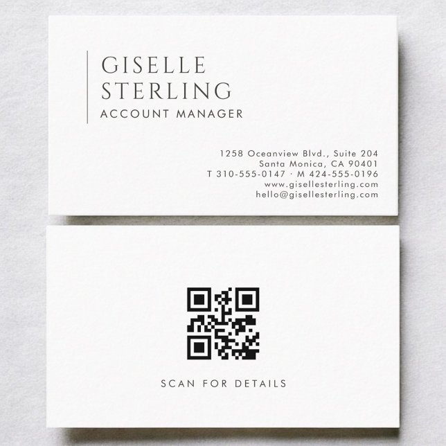 Account Manager Modern Professional QR Code Business Card (Creator Uploaded)