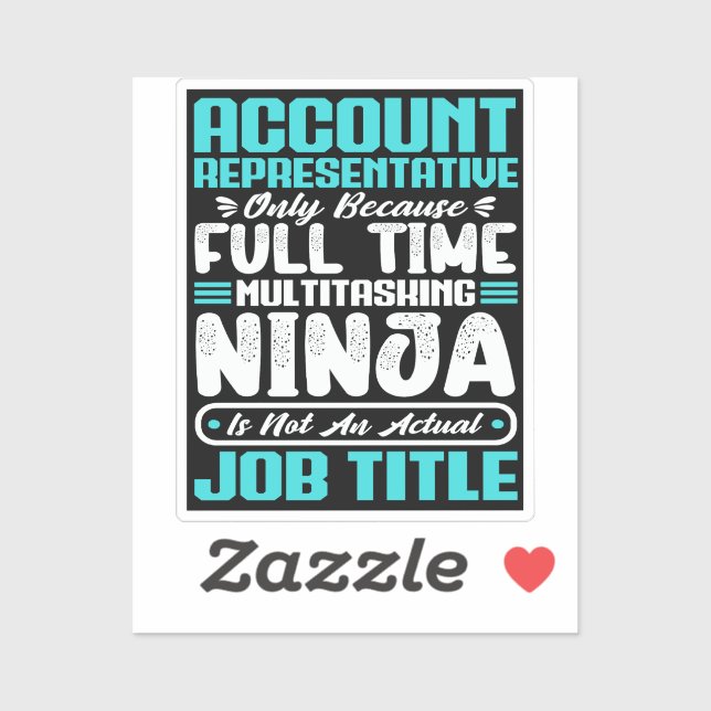 Account Representative Job Title Profession Skills Sticker (Sheet)