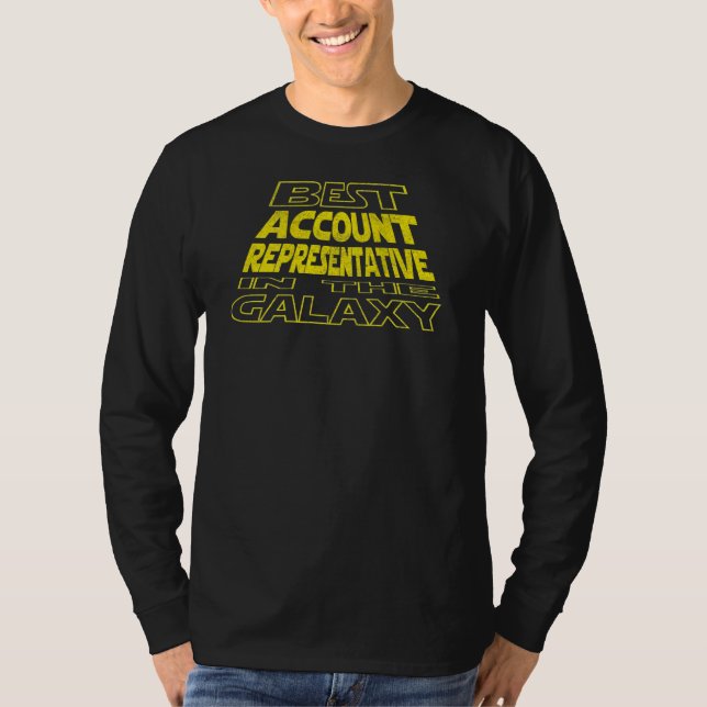 Account Representative  Space Backside Design T-Shirt (Front)