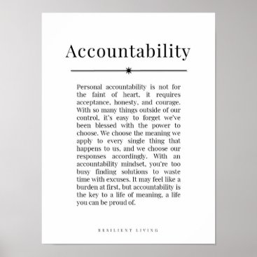 ACCOUNTABILITY Inspirational Empowering Poster