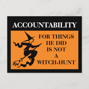 Accountability is Not a Witch-hunt Trump Postcard