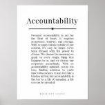 Accountability Poster - Motivational Wall Art