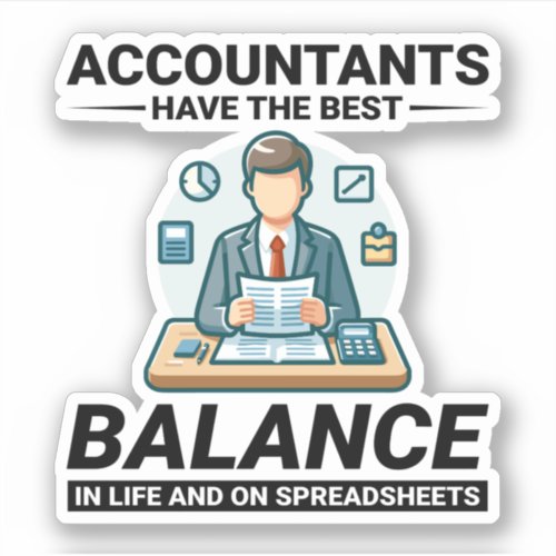 Accountant Accounting Bookkeeping Finance Funny Sticker