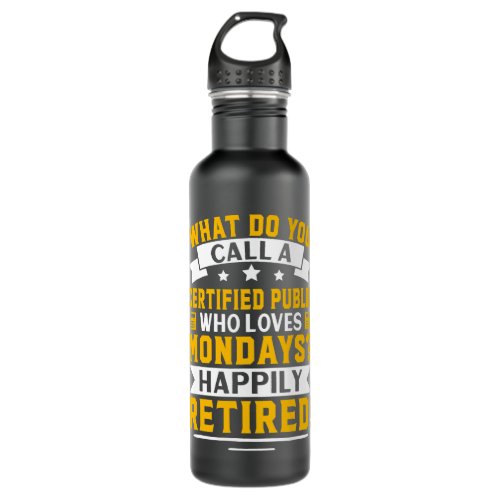 Accountant Accounting Certified Public Accountant  Stainless Steel Water Bottle