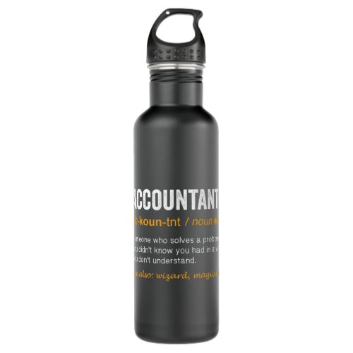 Accountant Accounting Definition Funny Accounting  Stainless Steel Water Bottle