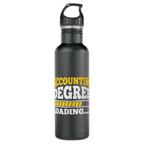 Accountant Accounting Degree Loading Stainless Steel Water Bottle