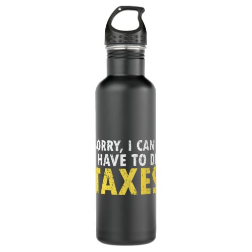 Accountant Accounting Do Taxes Funny Tax Season CP Stainless Steel Water Bottle