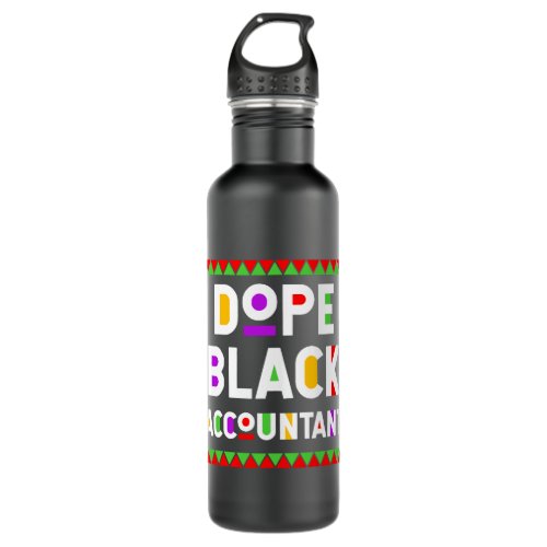 Accountant Accounting Dope Black Accountant Africa Stainless Steel Water Bottle