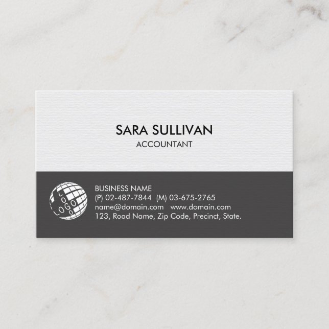 Accountant Accounting Finance Business Card (Front)