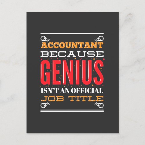 Accountant An Offical Job Title Invitation Postcard