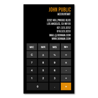 Accountant App Calculator Business Card Magnet