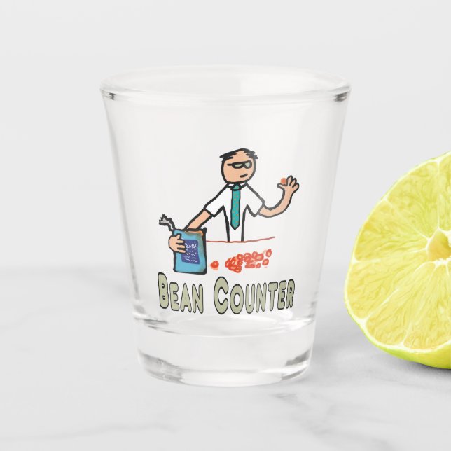 Accountant Bean Counter Shot Glass (Front)