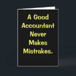Accountant Birthday | Funny Accounting MisQuote Card<br><div class="desc">A profound birthday card that is sure to get a second look!</div>
