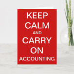 Accountant | Birthday | Keep Calm Accounting Joke Card