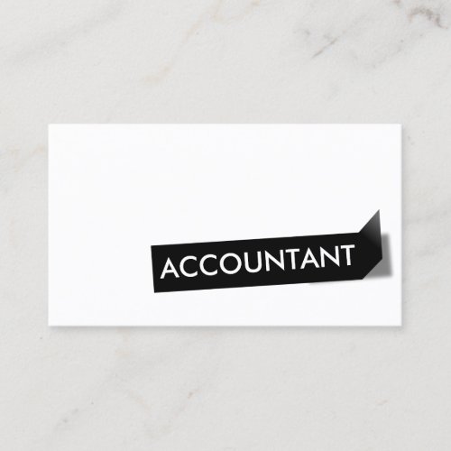 Accountant Black Label Professional Business Card