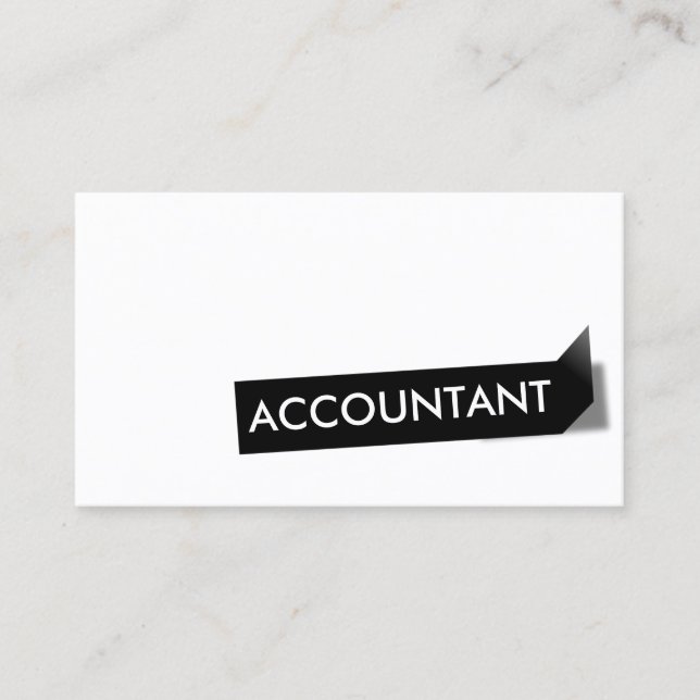 Accountant Black Label Professional Business Card (Front)