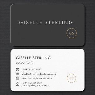 Accountant Black Professional Business Card