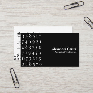 Accountant & Bookkeeper Professional Finance Business Card