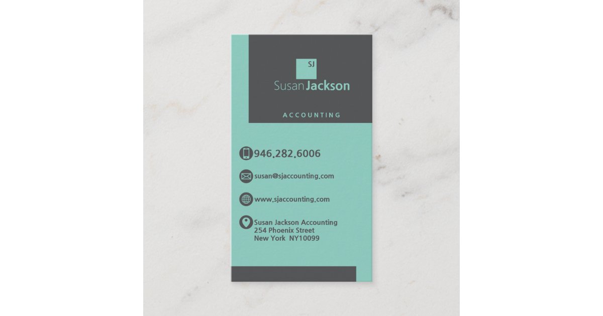 Accountant Bookkeeping Financial Advisor Auditor Business Card | Zazzle