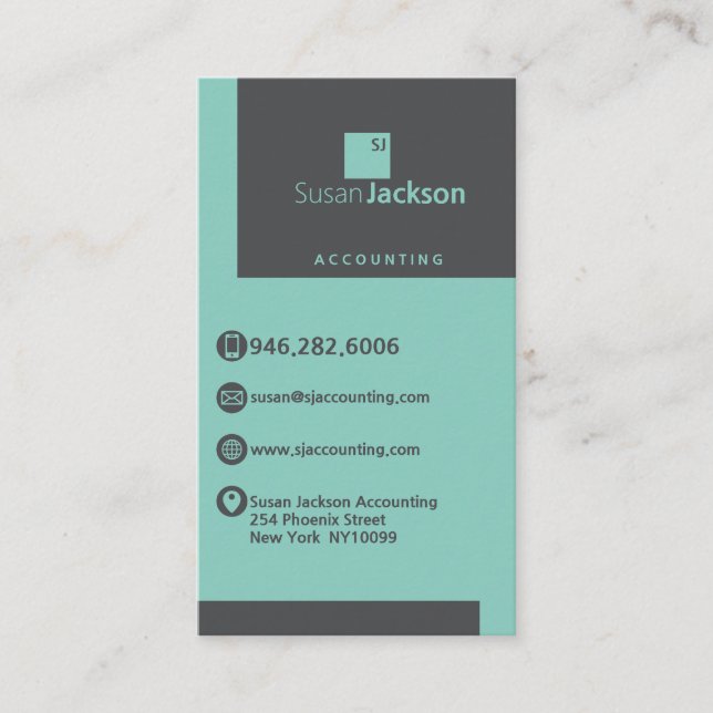 Accountant Bookkeeping Financial Advisor Auditor Business Card (Front)