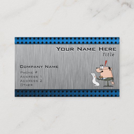 Customizable Accountant; Brushed metal-look Business Card Template