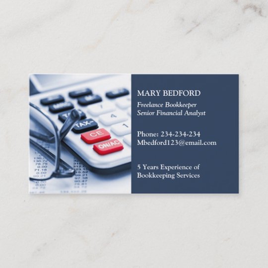 Accountant Business Card Zazzle Accountant Business Card