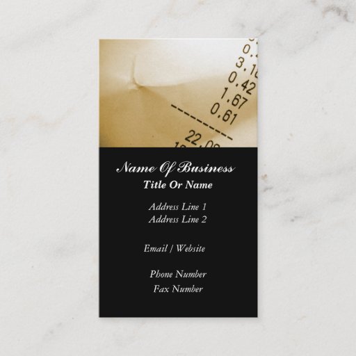 Customizable Accountant Business Card